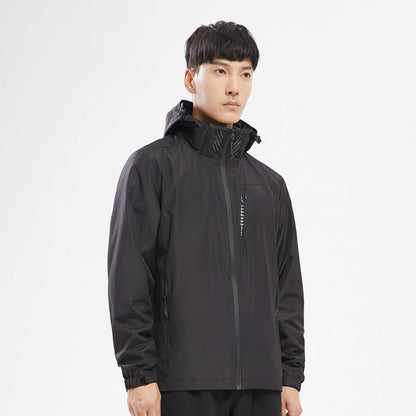 Men Single Layer Outdoor Hooded Jacket Casual