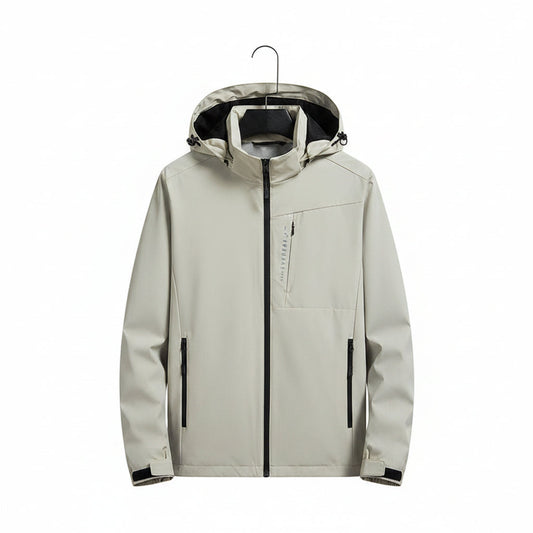 Men Single Layer Outdoor Hooded Jacket Casual