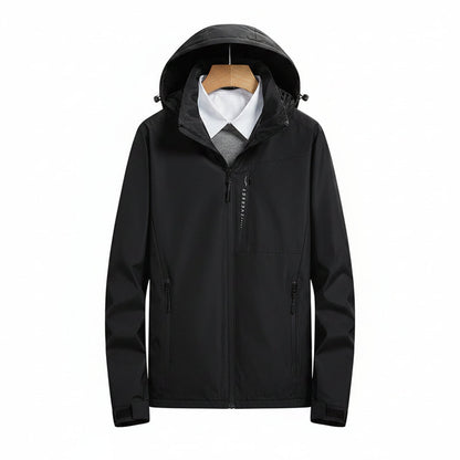 Men Single Layer Outdoor Hooded Jacket Casual