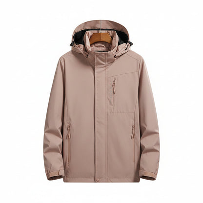Men Single Layer Outdoor Hooded Jacket Casual