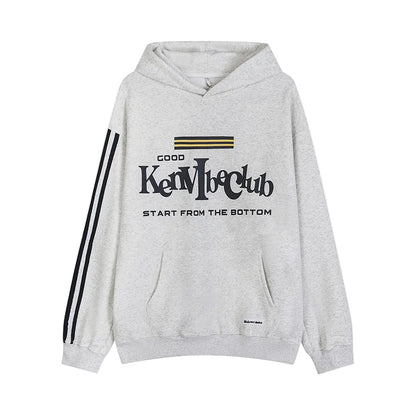 Men’s American Letter Print Pullover Sweatshirt