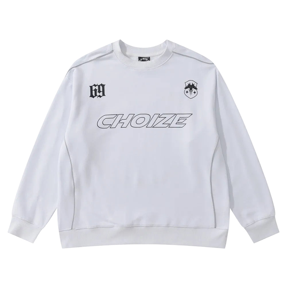 Men's Relaxed Letter Print Cotton Streetwear Sweatshirt