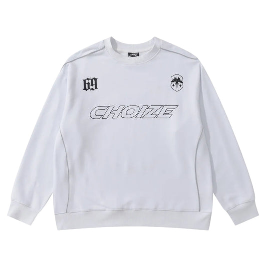 Men's Relaxed Letter Print Cotton Streetwear Sweatshirt