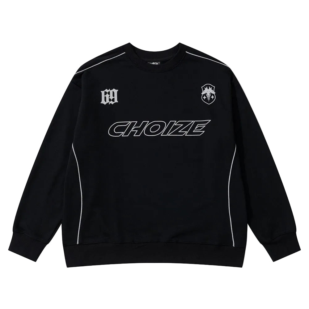 Men's Relaxed Letter Print Cotton Streetwear Sweatshirt
