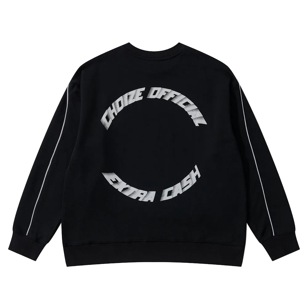 Men's Relaxed Letter Print Cotton Streetwear Sweatshirt