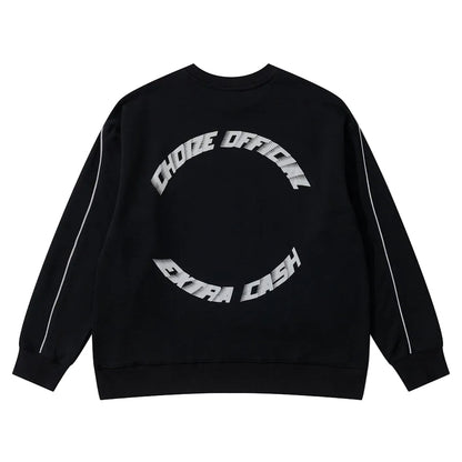 Men's Relaxed Letter Print Cotton Streetwear Sweatshirt