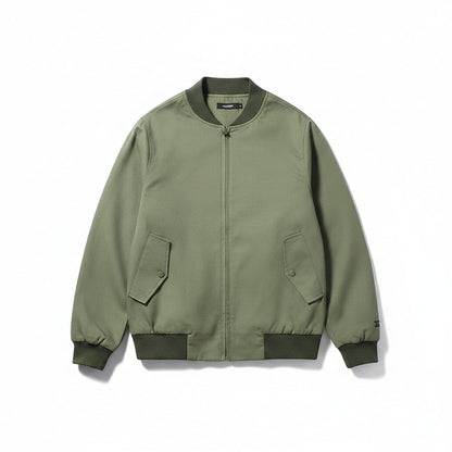 Men’s Washed Satin Work Jacket Loose Fit Casual