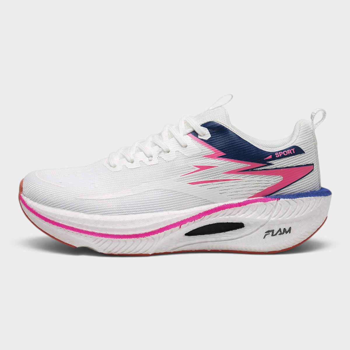 FLAM Women's Maximum Cushion Running Trainers – White/Navy